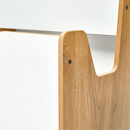 Ραφιέρα Crane pakoworld φυσικό-λευκό mdf 57x34x55εκ - Hippiehome.gr