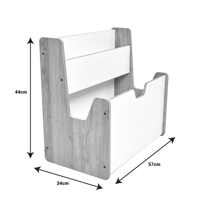 Ραφιέρα Crane pakoworld φυσικό-λευκό mdf 57x34x55εκ - Hippiehome.gr