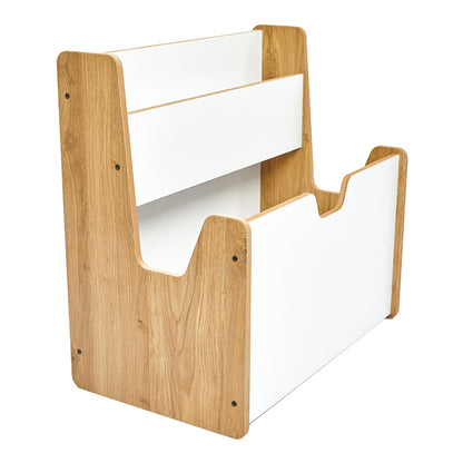 Ραφιέρα Crane pakoworld φυσικό-λευκό mdf 57x34x55εκ - Hippiehome.gr