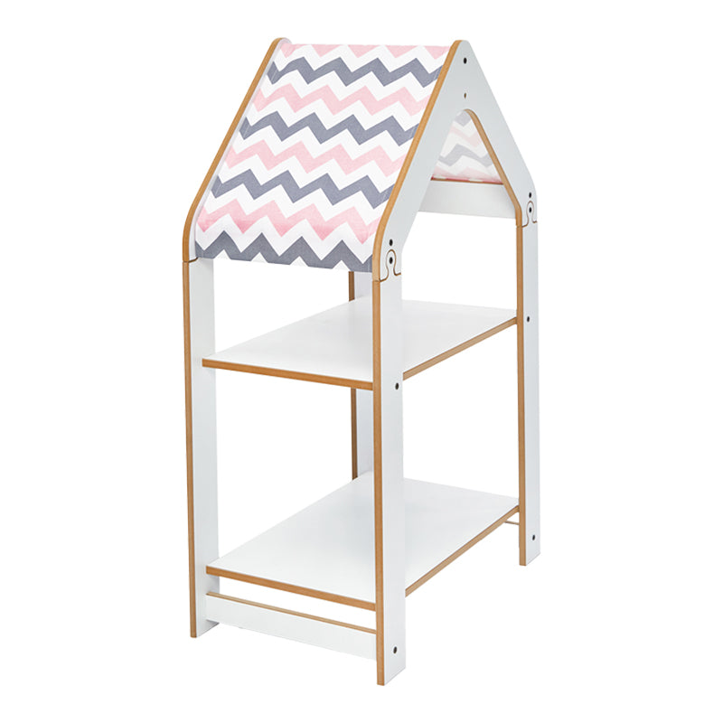 Ραφιέρα τ. Montessori Zoilen pakoworld λευκό-ροζ mdf 50x30x80εκ - Hippiehome.gr