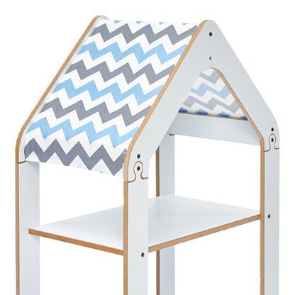 Ραφιέρα τ. Montessori Zoilen pakoworld λευκό-μπλε mdf 50x30x80εκ - Hippiehome.gr