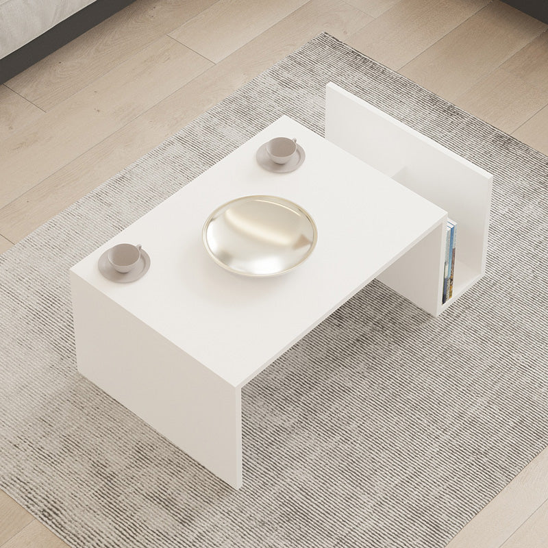 Τραπέζι σαλονιού Poko pakoworld σε λευκή απόχρωση 86.8x50x32,4εκ - Hippiehome.gr