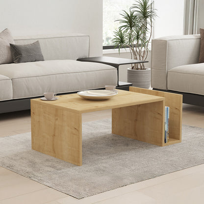 Τραπέζι σαλονιού Poko pakoworld σε oak απόχρωση 86.8x50x32,4εκ - Hippiehome.gr