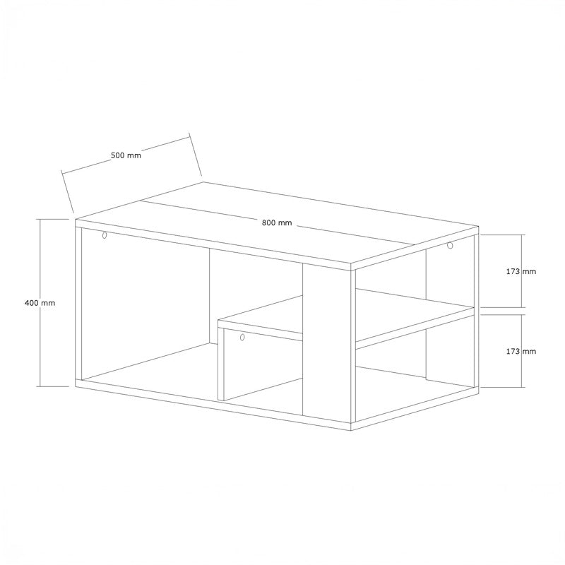 Τραπέζι σαλονιού Sobu pakoworld σε oak απόχρωση 80x50x40εκ - Hippiehome.gr