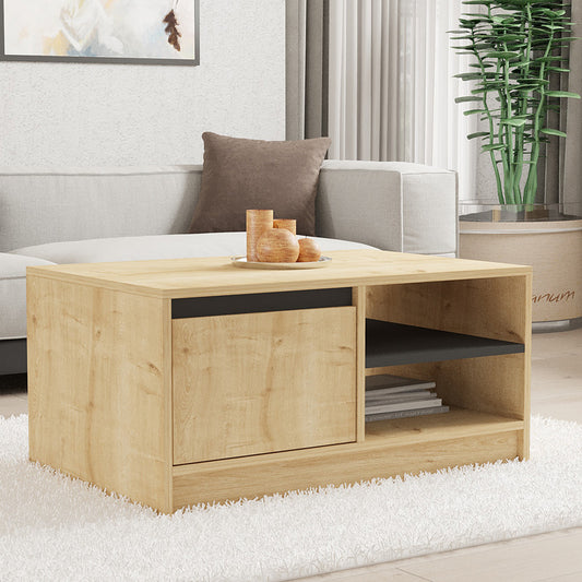 Τραπέζι σαλονιού Narli pakoworld σε oak απόχρωση 90x60x45εκ - Hippiehome.gr