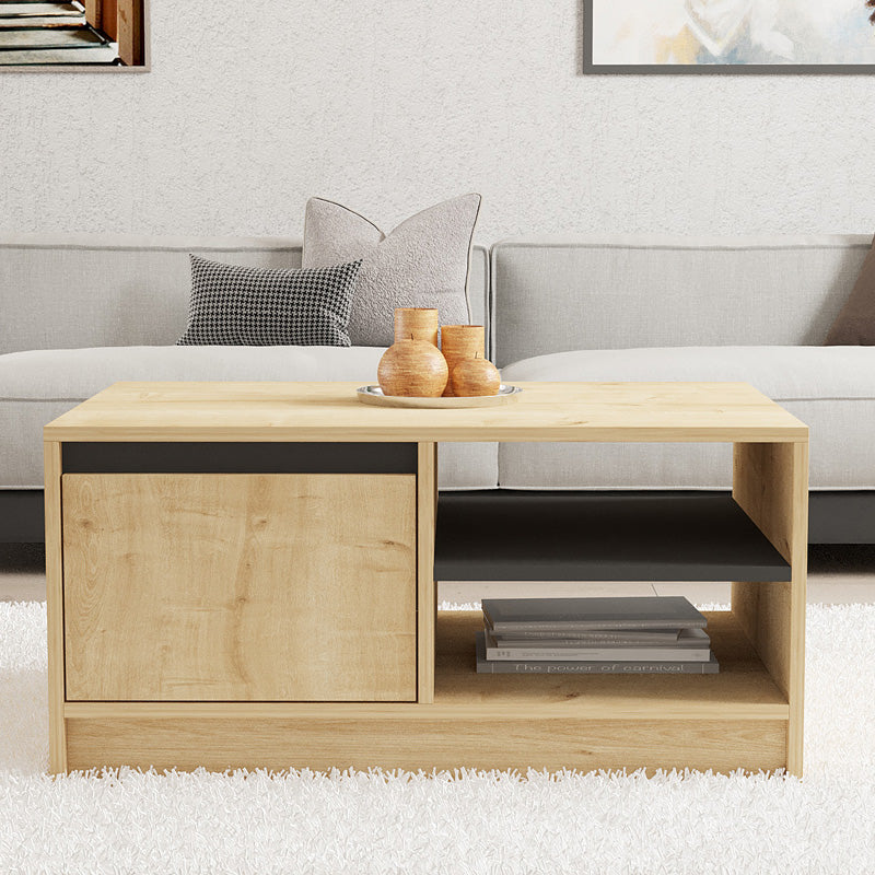 Τραπέζι σαλονιού Narli pakoworld σε oak απόχρωση 90x60x45εκ - Hippiehome.gr