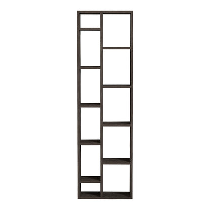 Βιβλιοθήκη Minicu pakoworld σε σκούρο καρυδί απόχρωση 44,4x19,6x150εκ - Hippiehome.gr