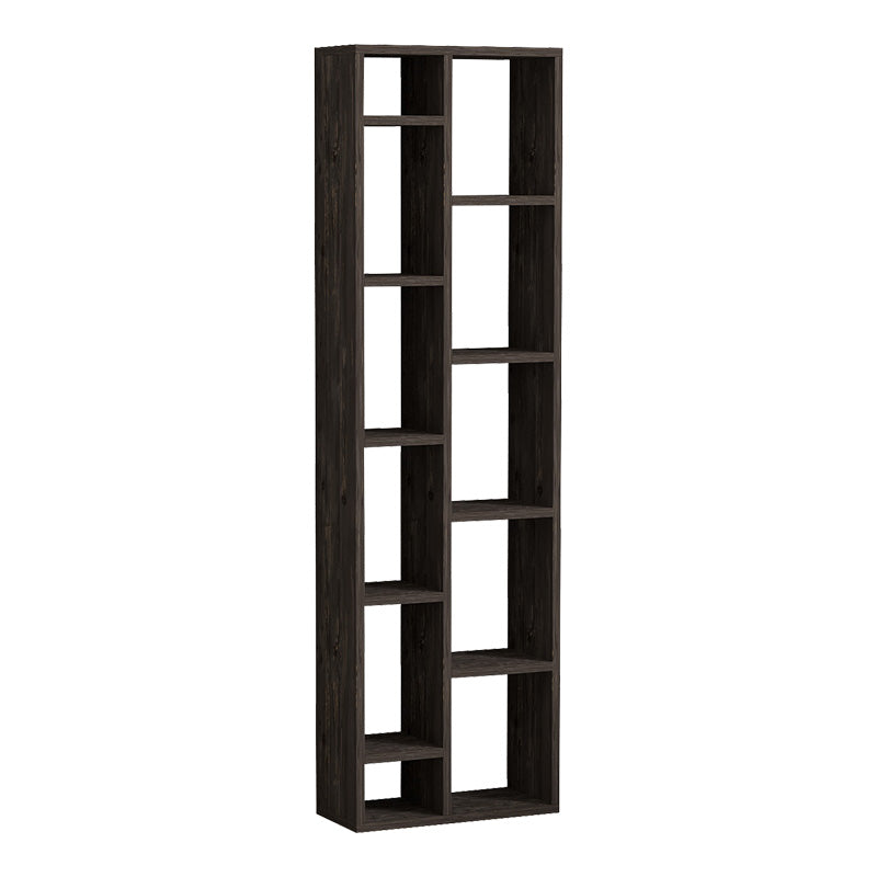 Βιβλιοθήκη Minicu pakoworld σε σκούρο καρυδί απόχρωση 44,4x19,6x150εκ - Hippiehome.gr