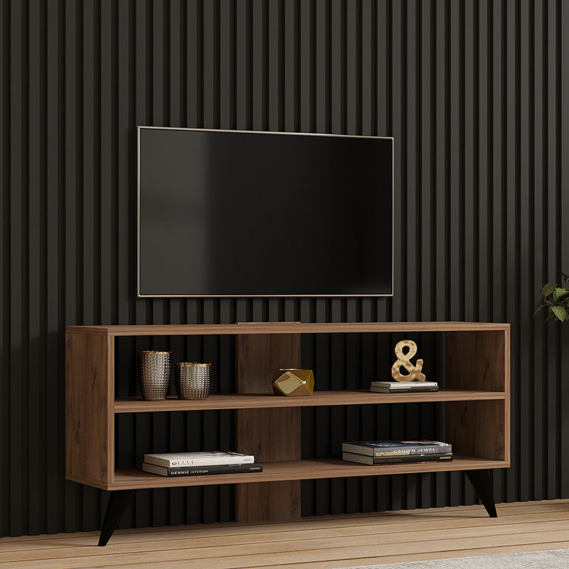 Έπιπλο τηλεόρασης Prestige pakoworld σε sonoma απόχρωση 120x29,6x50εκ - Hippiehome.gr