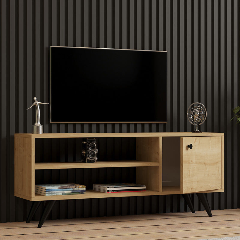 Έπιπλο τηλεόρασης Wison pakoworld σε oak απόχρωση 120x29x50εκ - Hippiehome.gr