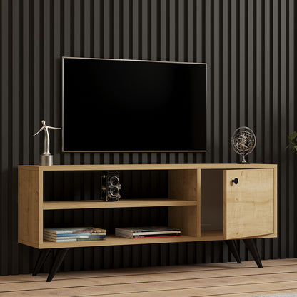 Έπιπλο τηλεόρασης Wison pakoworld σε oak απόχρωση 120x29x50εκ - Hippiehome.gr
