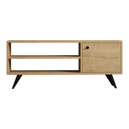 Έπιπλο τηλεόρασης Wison pakoworld σε oak απόχρωση 120x29x50εκ - Hippiehome.gr