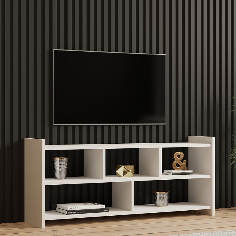 Έπιπλο τηλεόρασης Kapri pakoworld σε λευκή απόχρωση 120x28x55εκ - Hippiehome.gr
