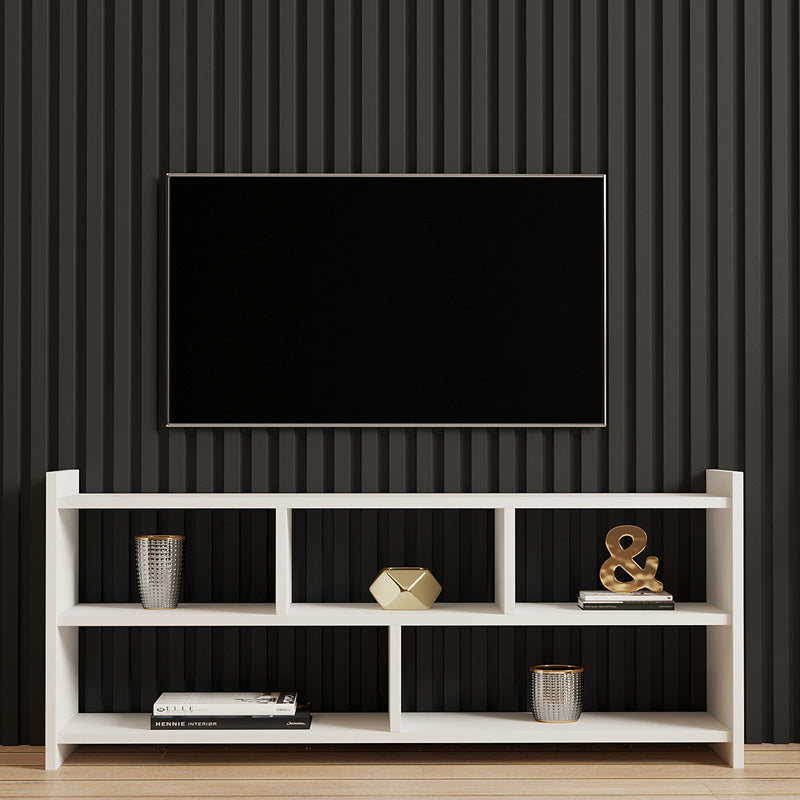 Έπιπλο τηλεόρασης Kapri pakoworld σε λευκή απόχρωση 120x28x55εκ - Hippiehome.gr