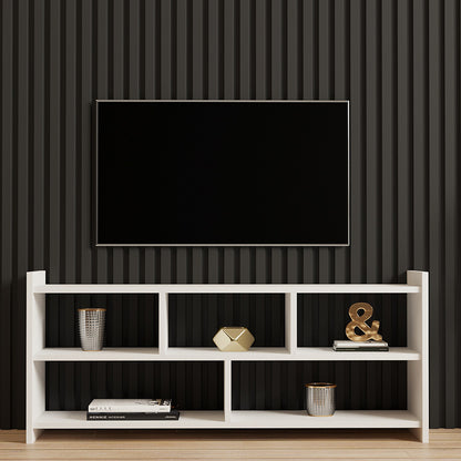 Έπιπλο τηλεόρασης Kapri pakoworld σε λευκή απόχρωση 120x28x55εκ - Hippiehome.gr