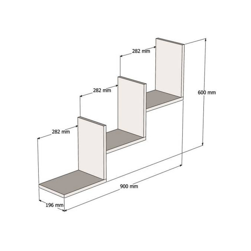 Ραφιέρα τοίχου Mauer pakoworld σε καρυδι απόχρωση 90x19,6x60εκ - Hippiehome.gr