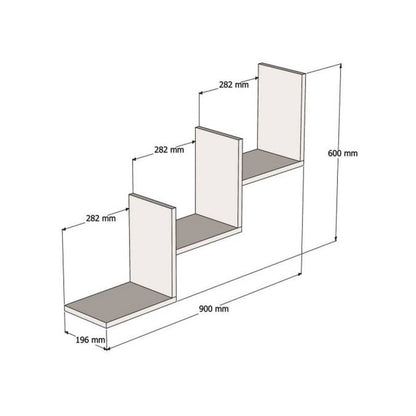 Ραφιέρα τοίχου Mauer pakoworld σε καρυδι απόχρωση 90x19,6x60εκ - Hippiehome.gr
