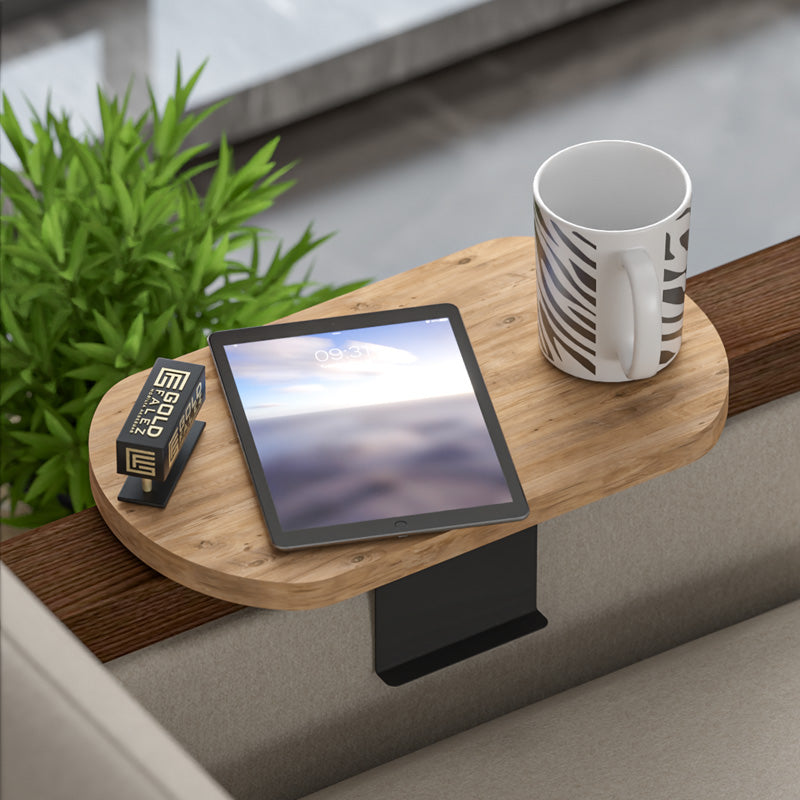 Βοηθητικό τραπεζάκι Linea pakoworld σε sonoma με μαύρα μεταλλικά πόδια 20x35x10εκ - Hippiehome.gr