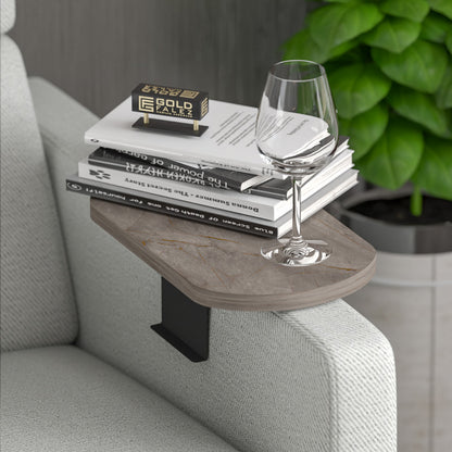 Βοηθητικό τραπεζάκι Linea pakoworld σε ανθρακί όψη μαρμάρου με μαύρα μεταλλικά πόδια 20x35x10εκ - Hippiehome.gr