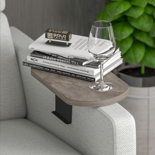 Βοηθητικό τραπεζάκι Linea pakoworld σε ανθρακί όψη μαρμάρου με μαύρα μεταλλικά πόδια 20x35x10εκ - Hippiehome.gr