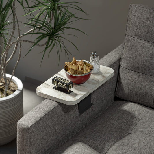 Βοηθητικό τραπεζάκι Linea I pakoworld σε γκρι όψη μαρμάρου με μαύρα μεταλλικά πόδια 20x35x10εκ - Hippiehome.gr