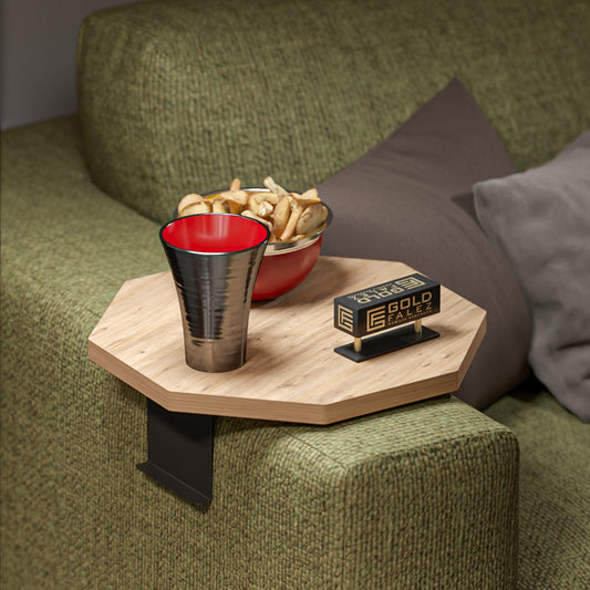 Βοηθητικό τραπεζάκι Linea pakoworld σε sonoma απόχρωση με μαύρα μεταλλικά πόδια Φ34x10εκ - Hippiehome.gr