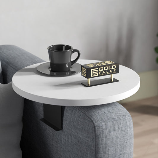 Βοηθητικό τραπεζάκι Linea pakoworld σε λευκή απόχρωση με μαύρα μεταλλικά πόδια Φ35,5x5εκ - Hippiehome.gr