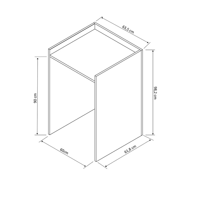 Έπιπλο πλυντηρίου Cuci pakoworld σε oak απόχρωση 60x62x99εκ - Hippiehome.gr