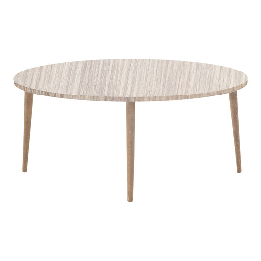 Τραπέζι σαλονιού Barton pakoworld επιφάνεια σε φυσική απόχρωση με καρυδί πόδι 90x45x40εκ - Hippiehome.gr