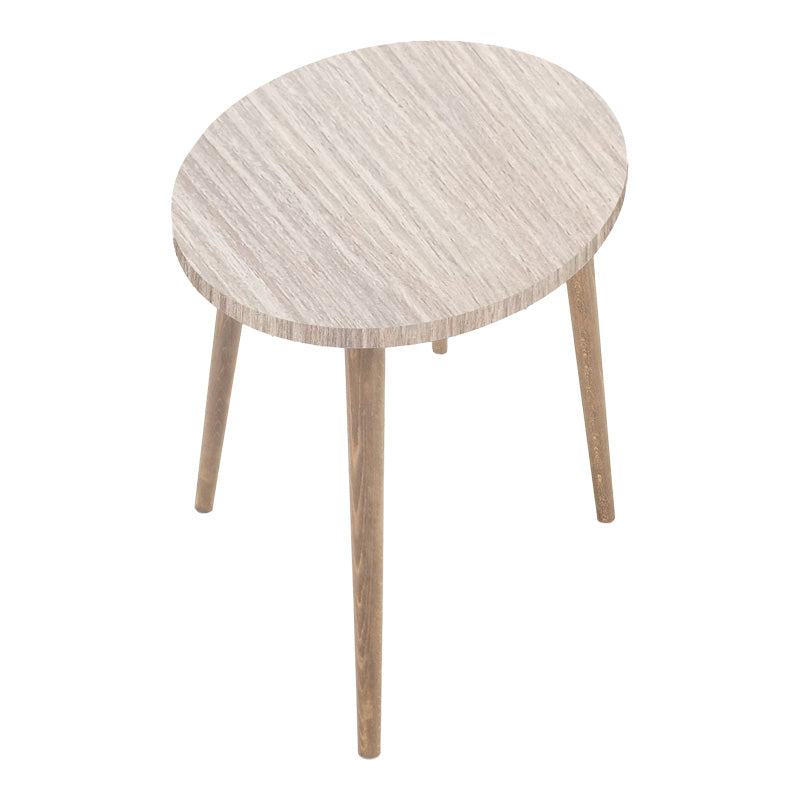 Τραπέζι σαλονιού Barton pakoworld επιφάνεια σε φυσική απόχρωση με καρυδί πόδι 90x45x40εκ - Hippiehome.gr