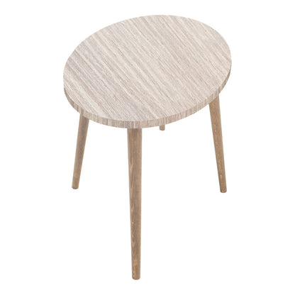 Τραπέζι σαλονιού Barton pakoworld επιφάνεια σε φυσική απόχρωση με καρυδί πόδι 90x45x40εκ - Hippiehome.gr