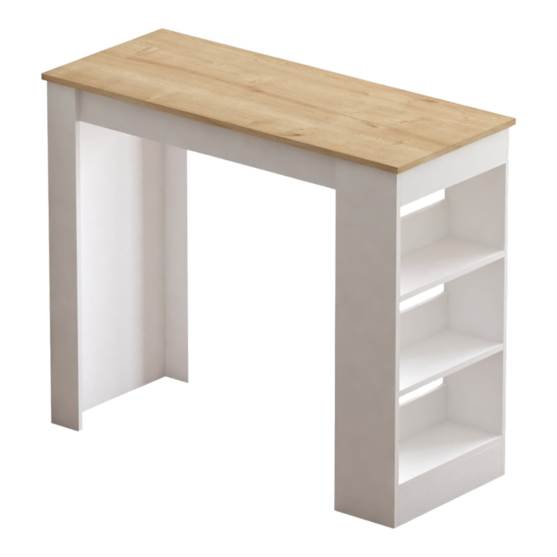 Τραπέζι μπαρ Riff pakoworld λευκό-sonoma 120x50x100εκ - Hippiehome.gr