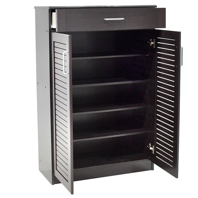 Παπουτσοθήκη-ντουλάπι SANTE pakoworld 20 ζεύγων χρώμα wenge 80x37x123εκ - Hippiehome.gr