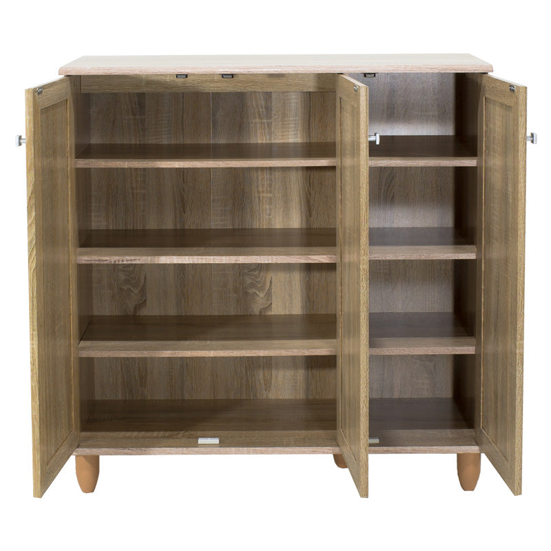 Παπουτσοθήκη-ντουλάπι SANTO pakoworld 16 ζεύγων χρώμα sonoma 89,5x34,5x91,5εκ - Hippiehome.gr