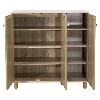 Παπουτσοθήκη-ντουλάπι SANTO pakoworld 16 ζεύγων χρώμα sonoma 89,5x34,5x91,5εκ - Hippiehome.gr