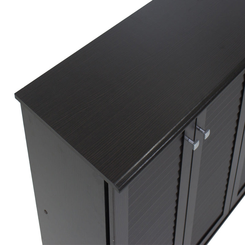 Παπουτσοθήκη-ντουλάπι SANTO pakoworld 16 ζεύγων χρώμα wenge 89,5x34,5x91,5εκ - Hippiehome.gr