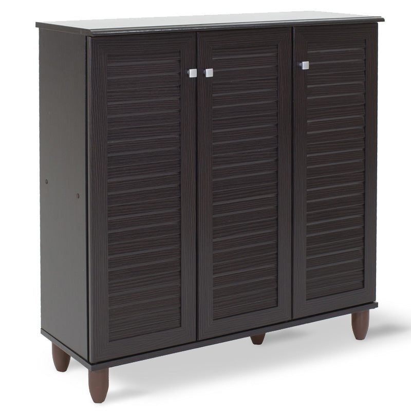 Παπουτσοθήκη-ντουλάπι SANTO pakoworld 16 ζεύγων χρώμα wenge 89,5x34,5x91,5εκ - Hippiehome.gr