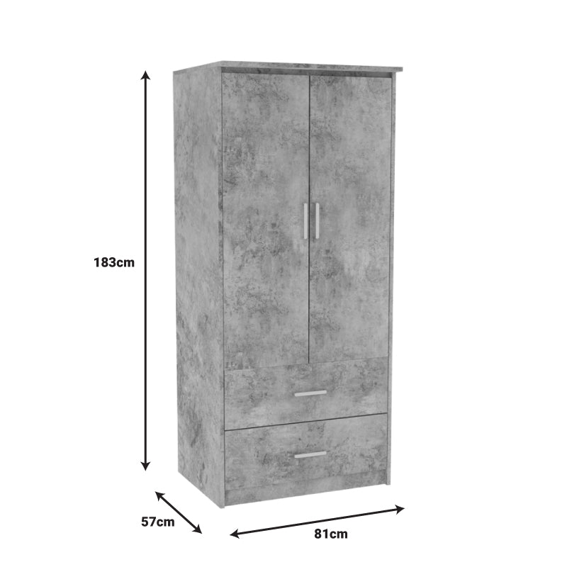 Φοιτητικό πακέτο επίπλων υπνοδωματίου OLYMPUS B pakoworld σετ 5τεμ σε antique ανθρακί απόχρωση - Hippiehome.gr