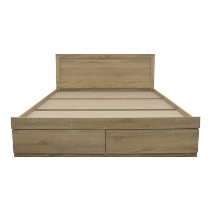 Κρεβάτι Olympus pakoworld με συρτάρι σε sonoma απόχρωση 140x200εκ - Hippiehome.gr