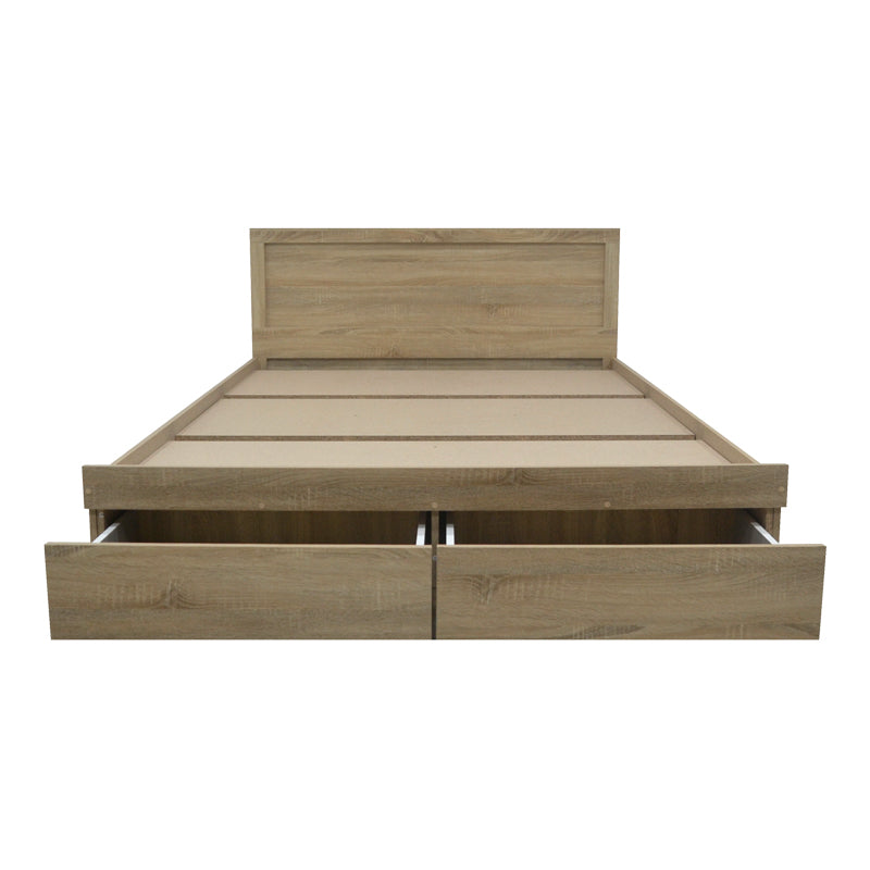 Κρεβάτι Olympus pakoworld με συρτάρι σε sonoma απόχρωση 140x200εκ - Hippiehome.gr