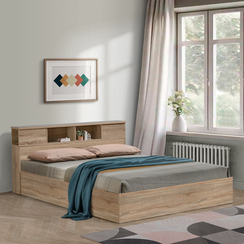 Κρεβάτι OLYMPUS pakoworld σε sonoma απόχρωση 140x200εκ - Hippiehome.gr