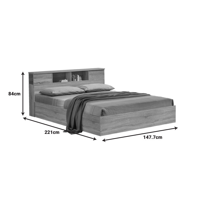 Κρεβάτι OLYMPUS pakoworld σε sonoma απόχρωση 140x200εκ - Hippiehome.gr