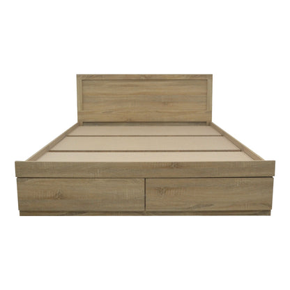 Κρεβάτι Olympus pakoworld με συρτάρι σε sonoma απόχρωση 150x200εκ - Hippiehome.gr
