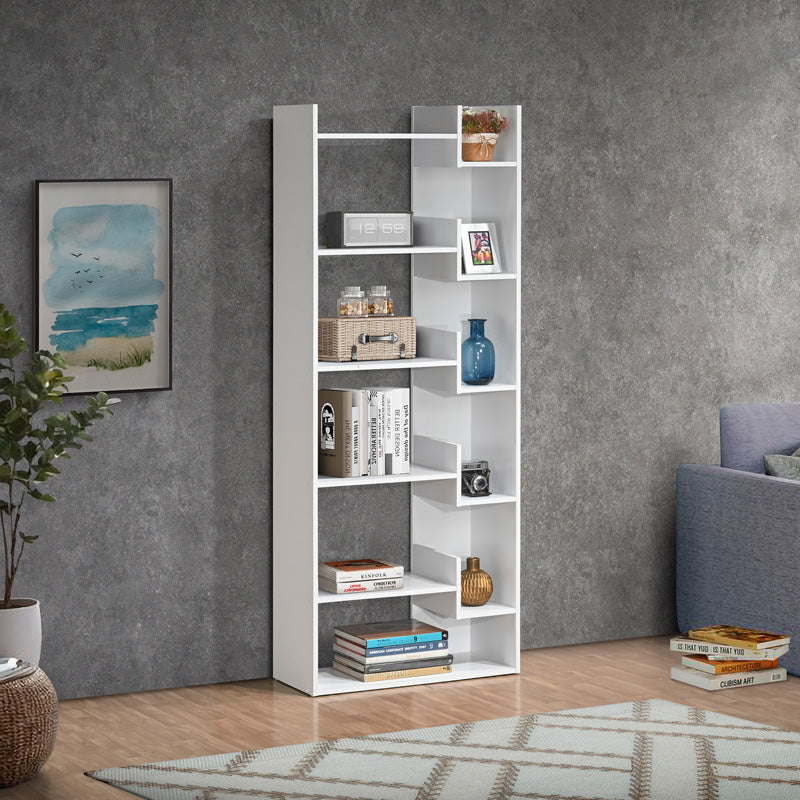 Βιβλιοθήκη Naya pakoworld σε λευκή απόχρωση 72x30x182.5εκ - Hippiehome.gr