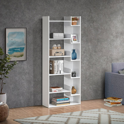 Βιβλιοθήκη Naya pakoworld σε λευκή απόχρωση 72x30x182.5εκ - Hippiehome.gr