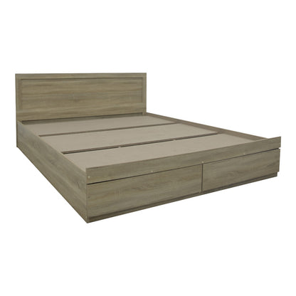 Κρεβάτι Olympus pakoworld με συρτάρι σε sonoma απόχρωση 160x200εκ - Hippiehome.gr