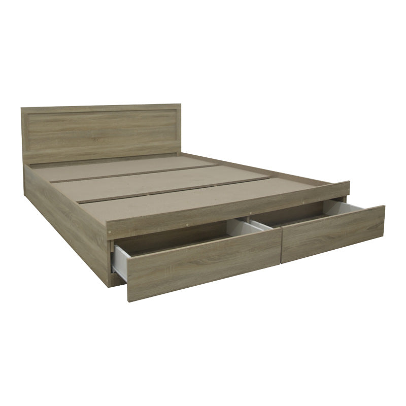 Κρεβάτι Olympus pakoworld με συρτάρι σε sonoma απόχρωση 160x200εκ - Hippiehome.gr