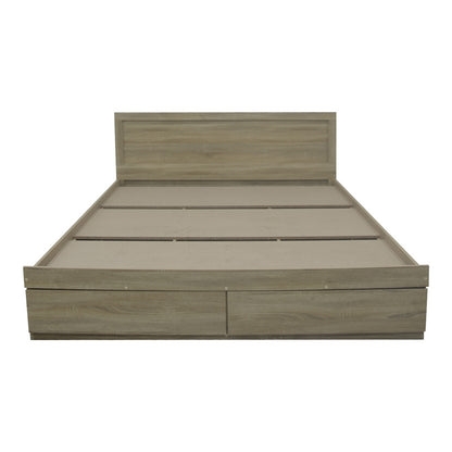 Κρεβάτι Olympus pakoworld με συρτάρι σε sonoma απόχρωση 160x200εκ - Hippiehome.gr