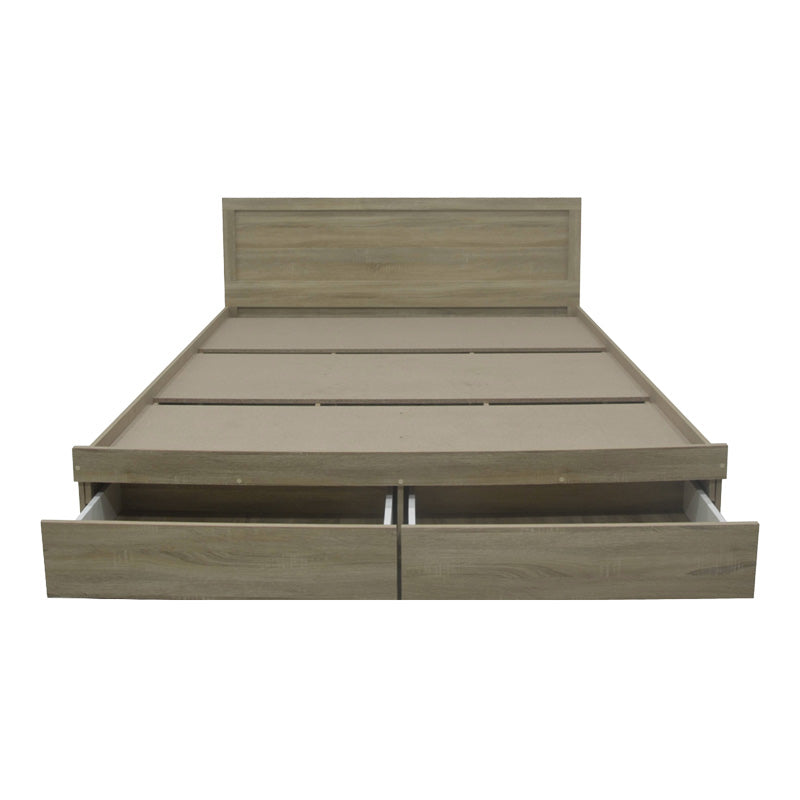 Κρεβάτι Olympus pakoworld με συρτάρι σε sonoma απόχρωση 160x200εκ - Hippiehome.gr