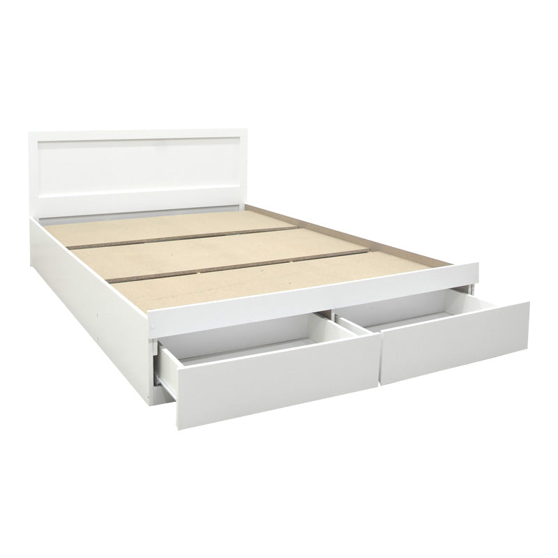 Κρεβάτι Olympus pakoworld με συρτάρι σε λευκή απόχρωση 140x200εκ - Hippiehome.gr